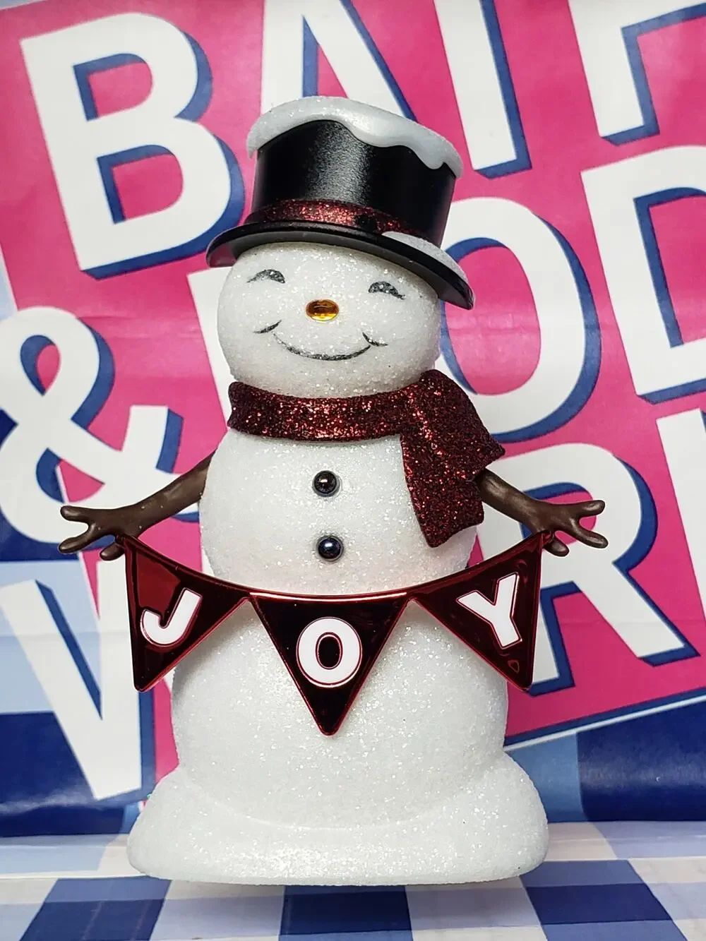 BBW Joyful Snowman Nightlight Wallflower Fragrance Plug In Home Scent Decor